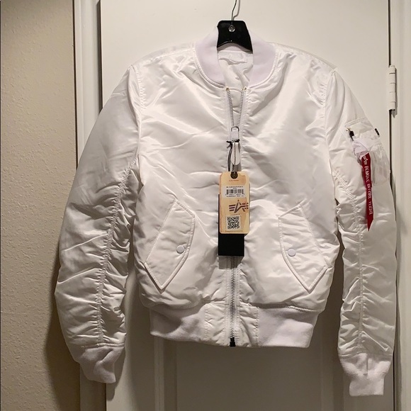 Alpha Industries Jackets Coats Alpha Industries Ma Slim Fit Pilot Jacket White Poshmark